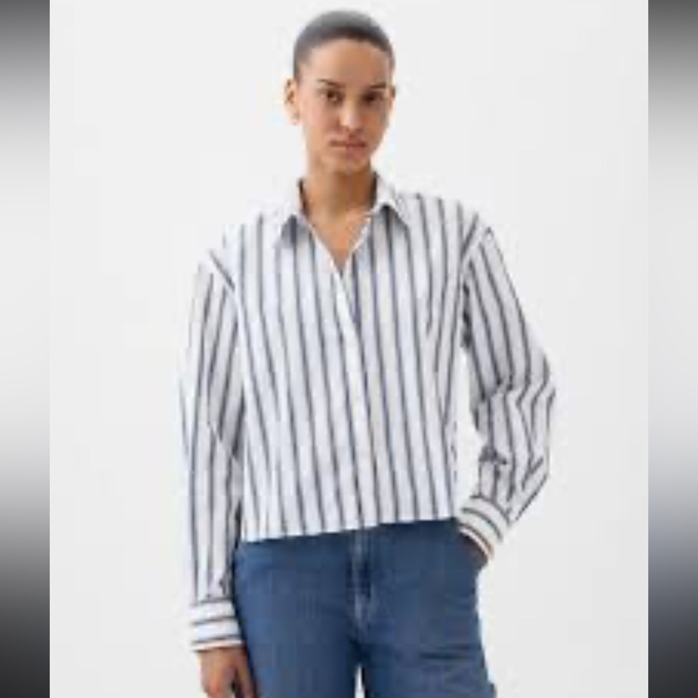 GAP Organic Cotton Cropped Shirt New With Tags size Large